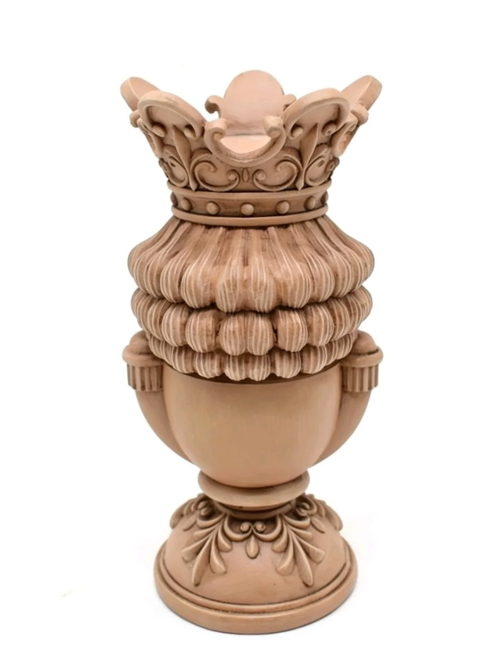Holiday Time Brown Polyresin Nutcracker Christmas Pillar Candle Holder. 9